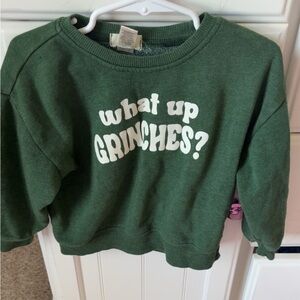 Green Kids Sweatshirt - 'What Up Grinches?'